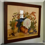 A04. Framed theorem painting by Hope R. Angier. 35”h x 35”w - $250